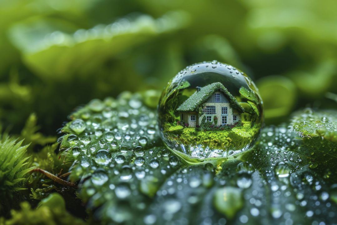 water drop with house in it, in the style of light green and dark azure, detailed world-building, vibrant worlds, minolta riva mini, ethical concerns, industrial materials, associated press photo --ar 3:2 --style raw --stylize 500 --v 6 Job ID: b3ad3e52-dfcd-4b97-ad93-bd10ded8ad77