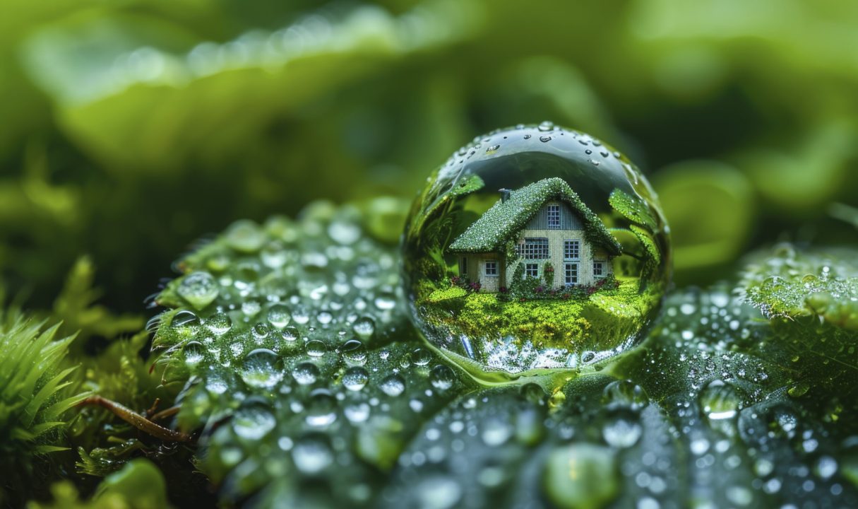 water drop with house in it, in the style of light green and dark azure, detailed world-building, vibrant worlds, minolta riva mini, ethical concerns, industrial materials, associated press photo --ar 3:2 --style raw --stylize 500 --v 6 Job ID: b3ad3e52-dfcd-4b97-ad93-bd10ded8ad77